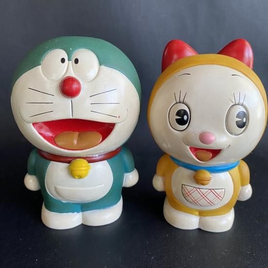 ソフビドラえもん、パーマン、ドラえもん他4体キャラクター貯金箱