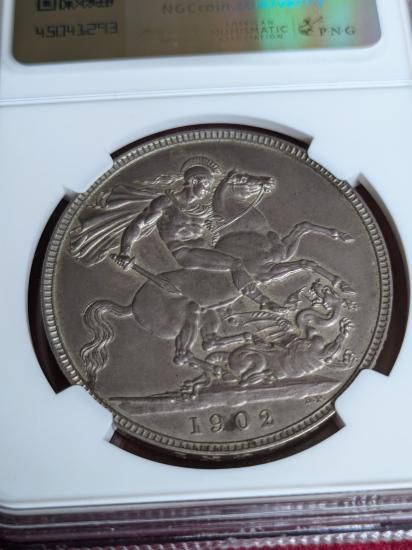 動画あり】1902 イギリス クラウン銀貨 エドワード7世 マットプルーフ