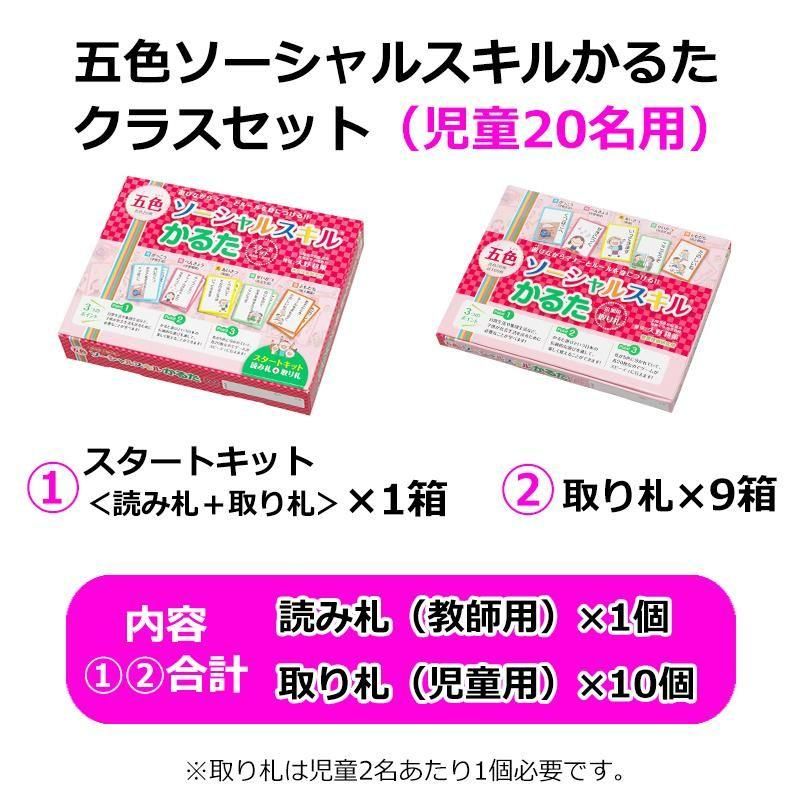 五色ソーシャルスキルかるた クラスセット【児童20名用】 - TOSS教材