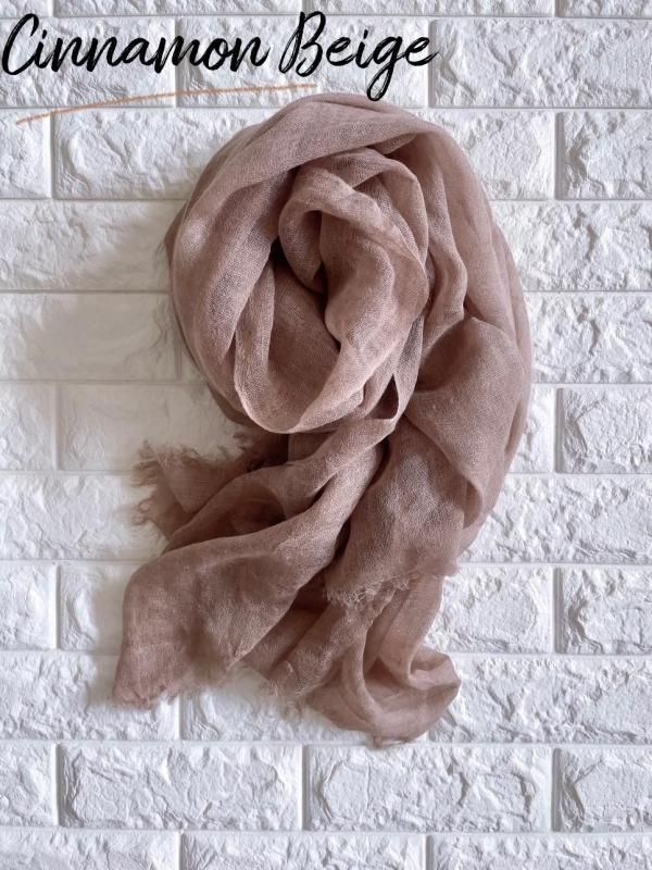 ○（発売8/9）リネン大判ストール（新色ダークグレー） - ImPARFAIT