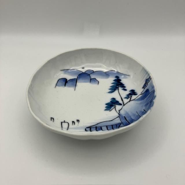 染付船山水図膾皿 - 器まるかく京都