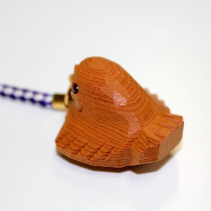 一位一刀彫】根付 ふくら雀《鷲塚彫刻》《産地直送便》※合わせ買い対象