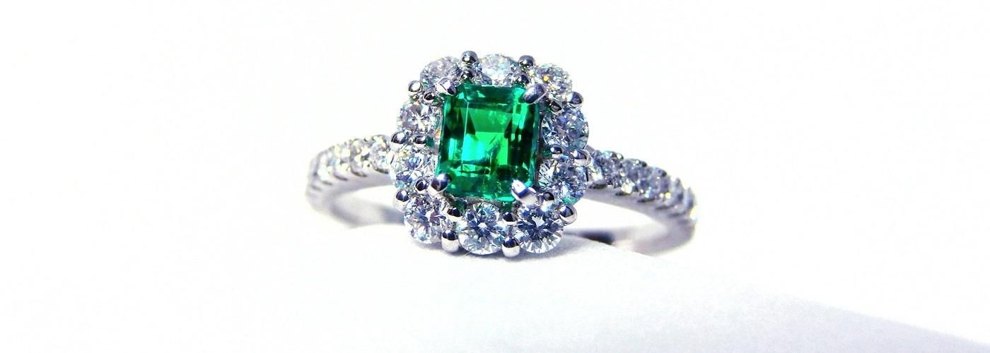 天然石 ノンオイルエメラルド 希少石 エメラルドリング エメラルド