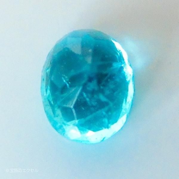 パライバトルマリンルース ブラジル産 PA 0.109ct 中央宝石研究所鑑別