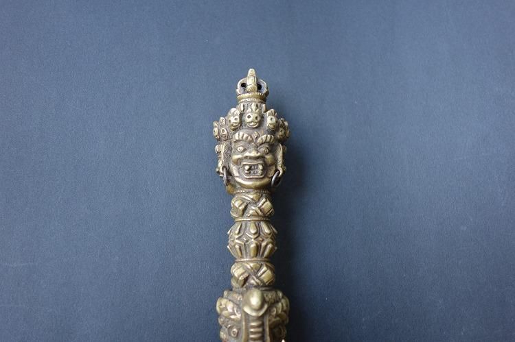 チベット 密教 法具 鉄製 五鈷杵 密教法具】プルパ チベット 五鈷杵｜密教