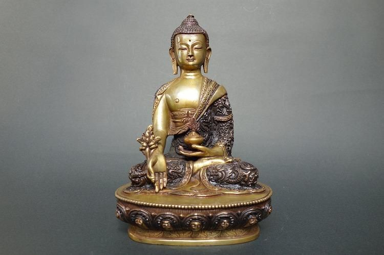 修縁堂】極上品 彩繪 瑠璃光薬師仏 仏教美術 美術品 修縁堂】極上品