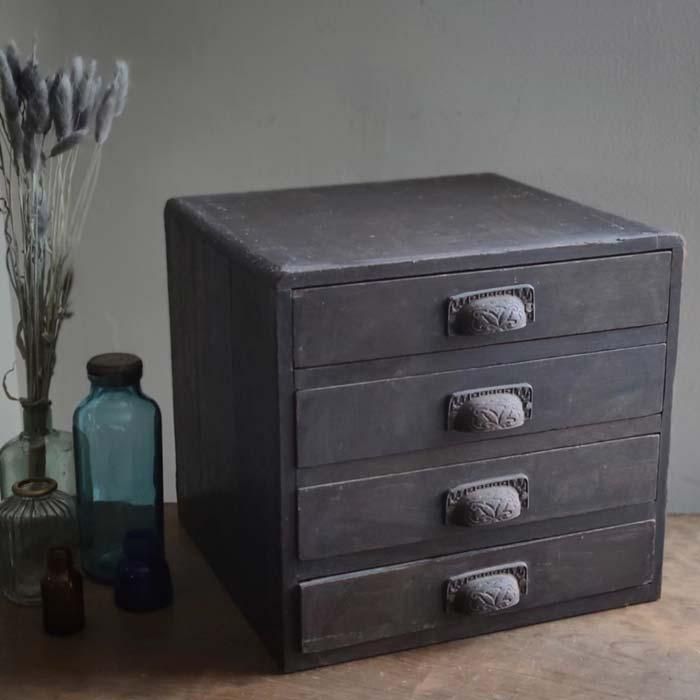 古家具・古道具・木製・小引き出し・昭和レトロ家具・4段 | 旅する