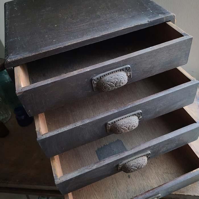 古家具・古道具・木製・小引き出し・昭和レトロ家具・4段 | 旅する