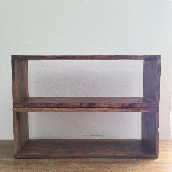古木・長方形ラック・ディスプレイ棚・木製 | 旅するレトロ雑貨店