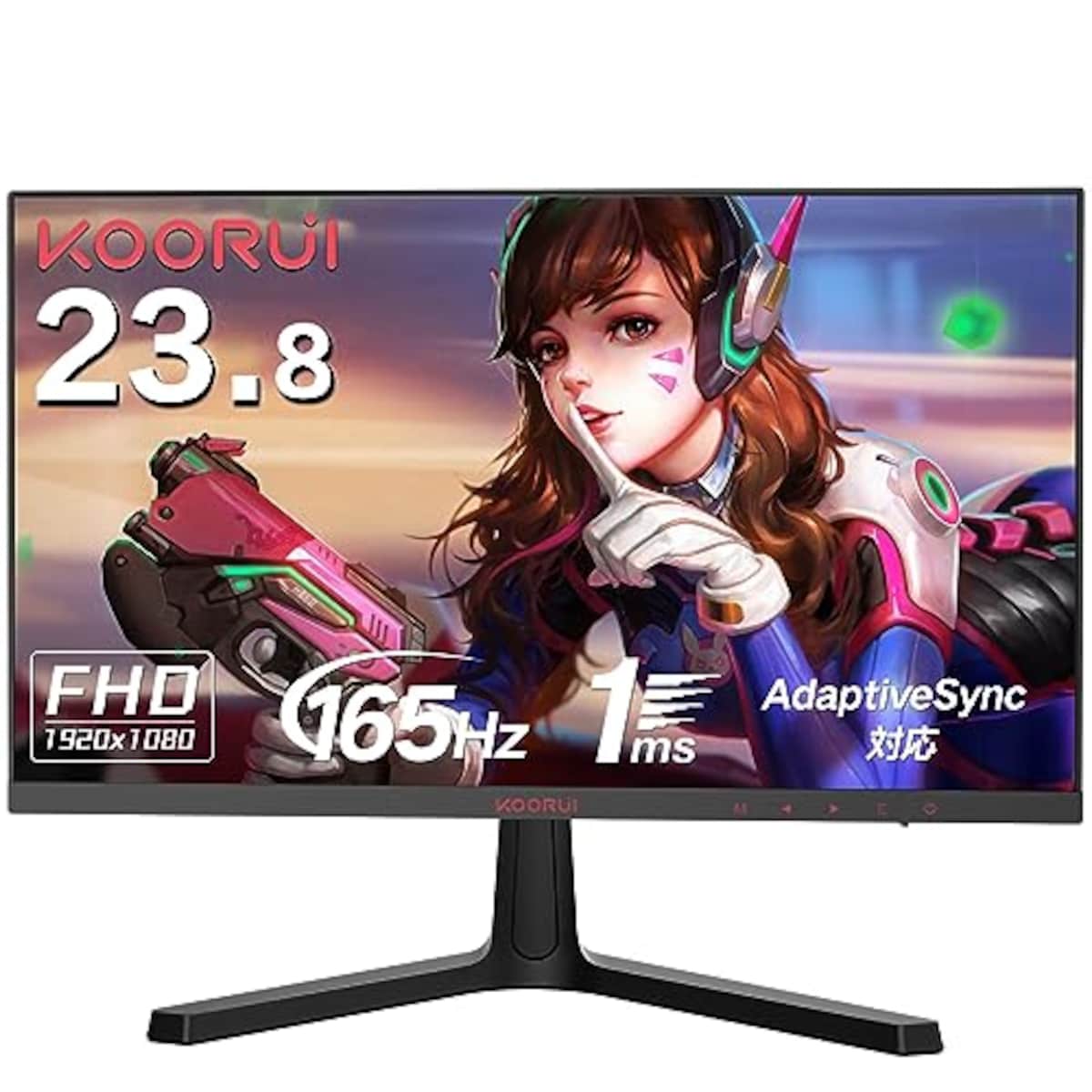 KOORUIのKOORUI ゲーミングモニター 24インチフルHD VA 非光沢 1ms