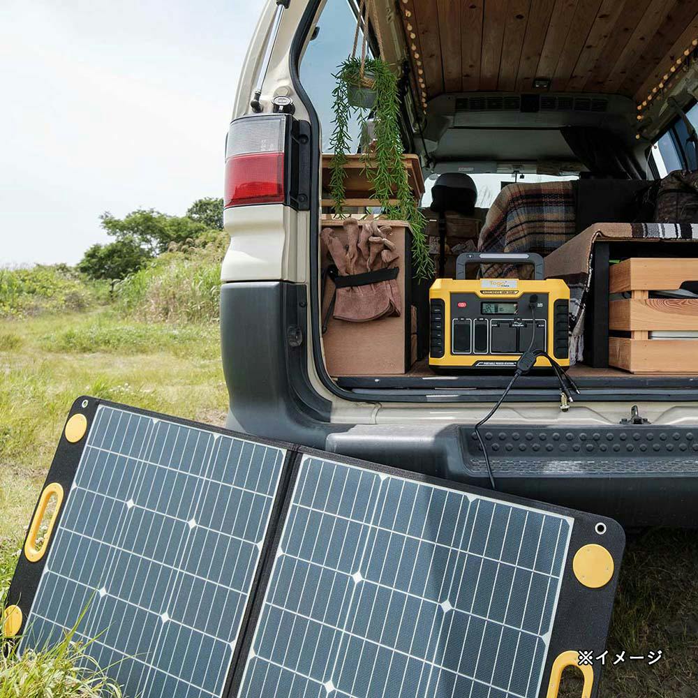 高転換効率＆高出力100Wのパワフルなソーラーパネル❣折りたた