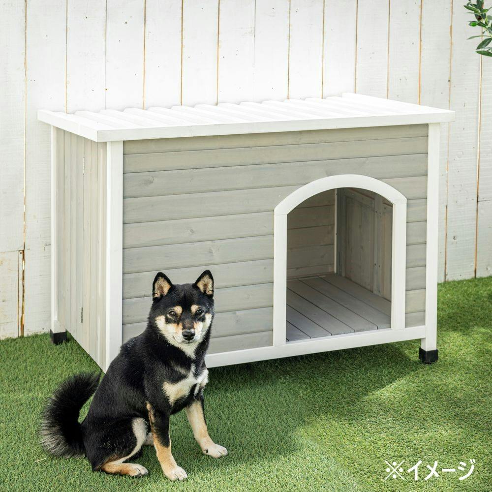 組み立て簡単木製犬舎 平屋根 | ペット用品（犬） 通販