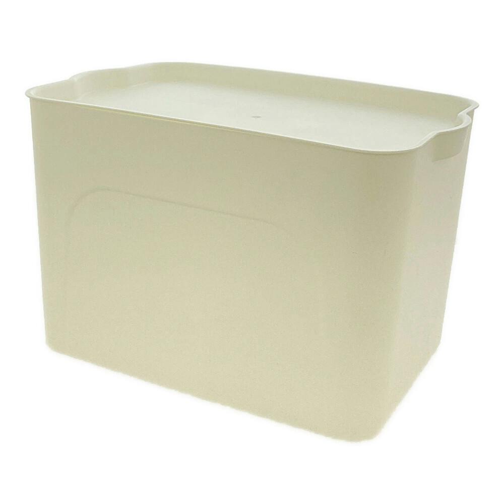 積重ねできるフタ付きPPボックス ホワイト | カラーボックス・インナー