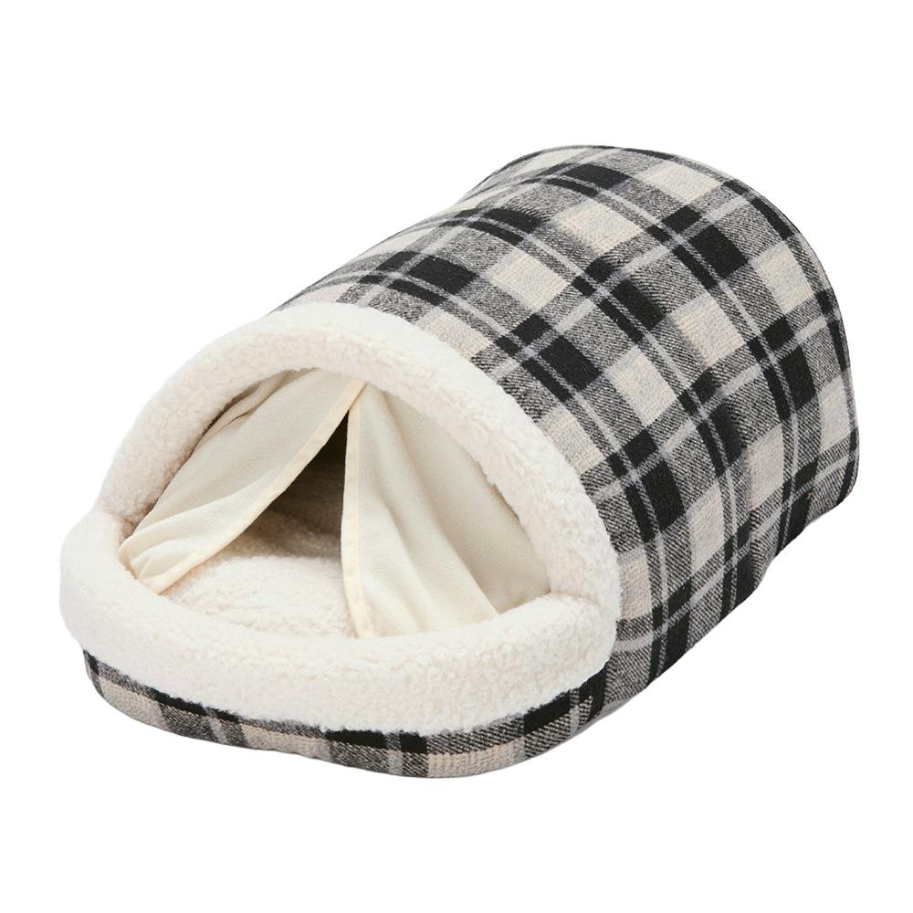 犬猫兼用 電気のいらない保温ベッド Mサイズ チェックブラック(販売