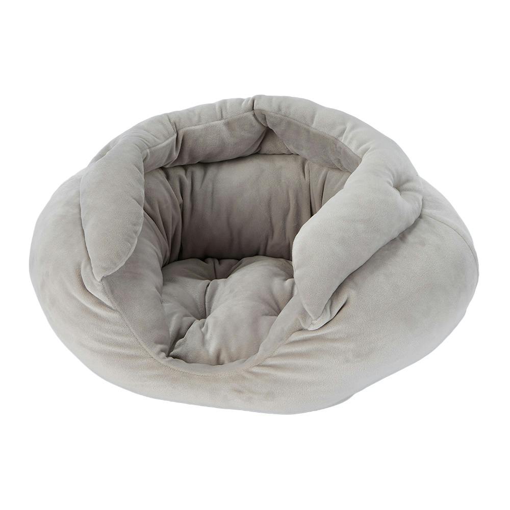ペットのためのオーバル型ベッド Mサイズ グレー | ペットベッド