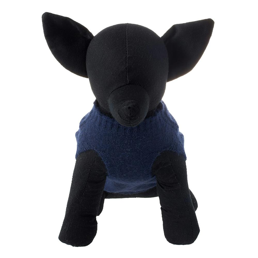 送料無料】縫い目のない優しいニット ネイビー Sサイズ ペット服(犬の