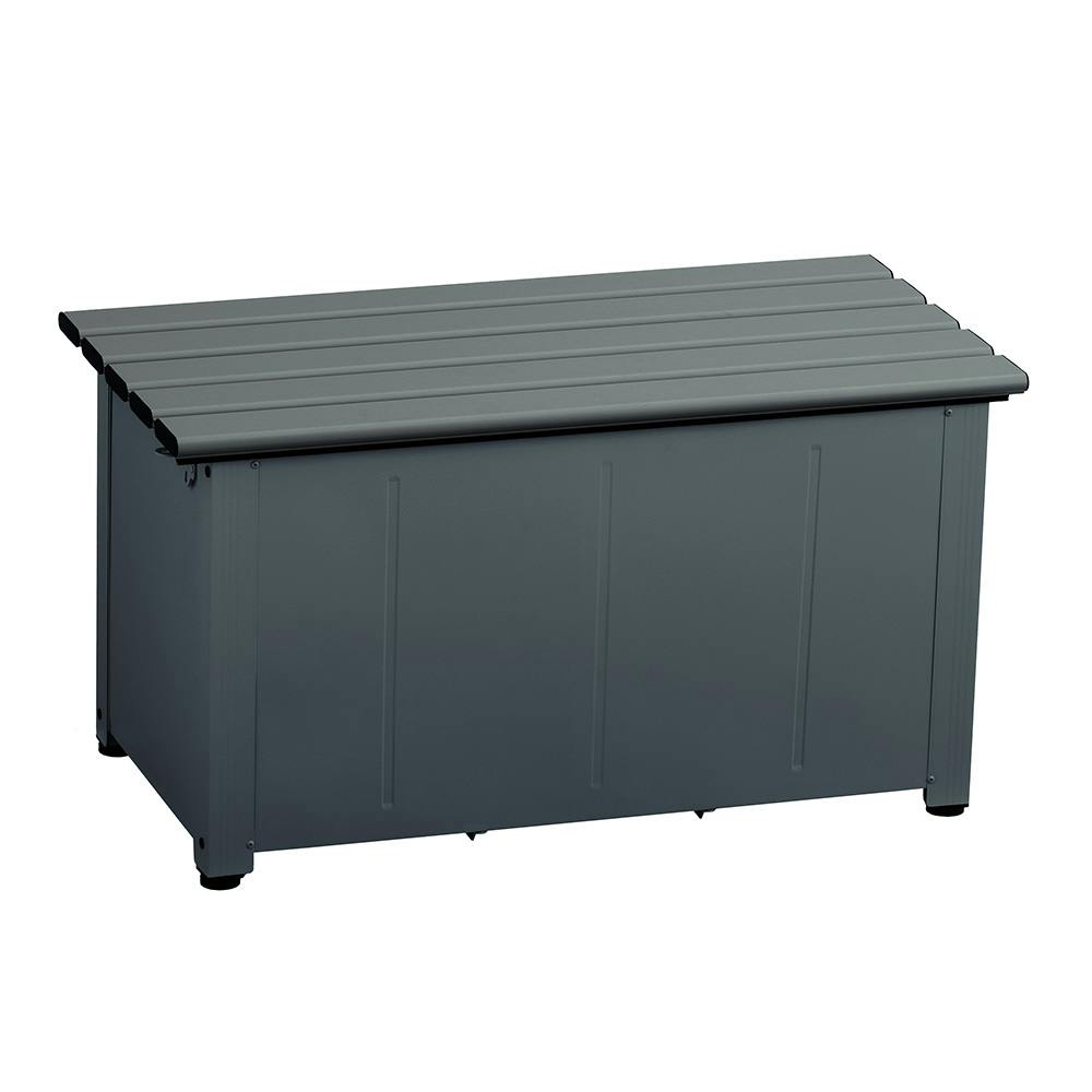 カインズ 静かに開閉できるアルミ収納ベンチ ダークグリーン 幅90cm