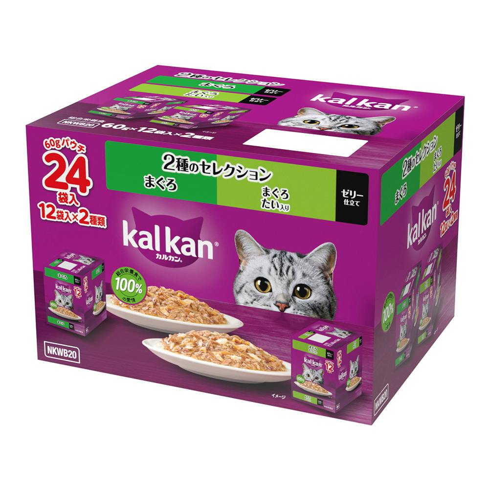 カルカンパウチ 2種のセレクション まぐろ・まぐろ たい入り ゼリー