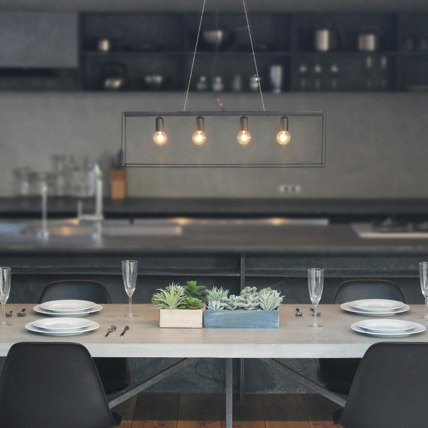 ディクラッセ Scenario W pendant lamp black ペンダントライト 4灯