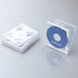 CD DVDプラケース 2枚収納 5パック ホワイト CCD-JSCNW5WH | パソコン