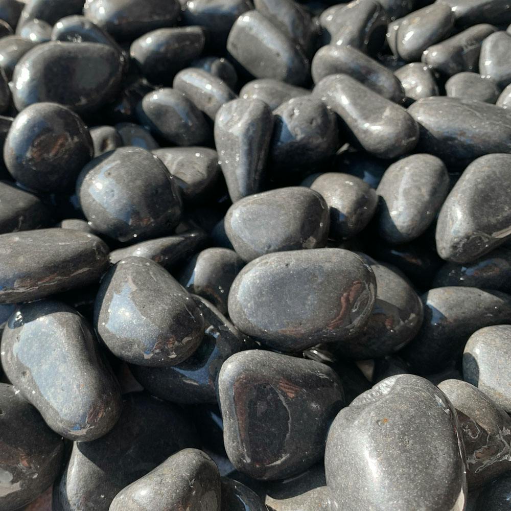 TAIKOH 特撰那智 5分 16-22mm 10kg 化粧砂利 黒 ブラック 玉石 中