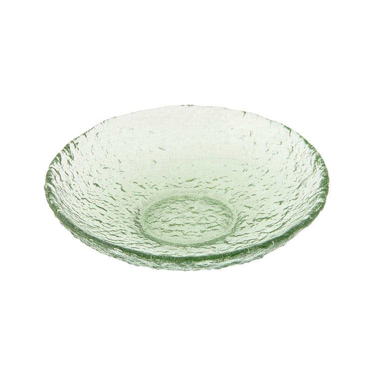 車窓ガラス プレート 15cm リサイクルガラス 江戸硝子 岩澤硝子 藍花