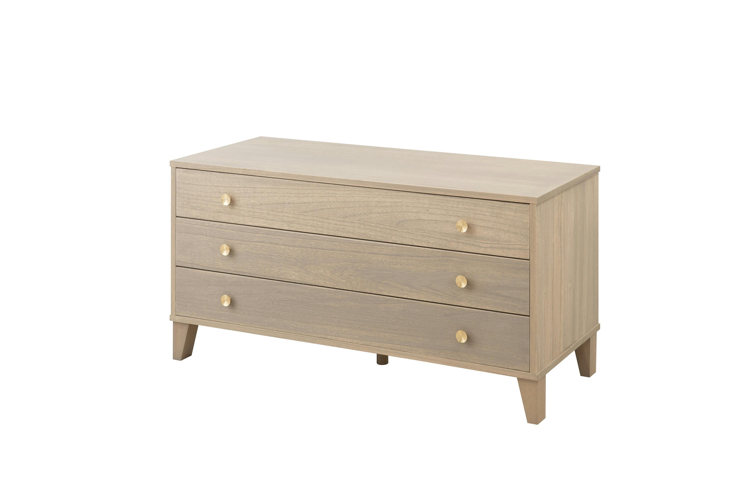 桐結】MUSUBI 総桐チェスト 3段 幅100 奥行44 高さ51 cm オイル仕上げ