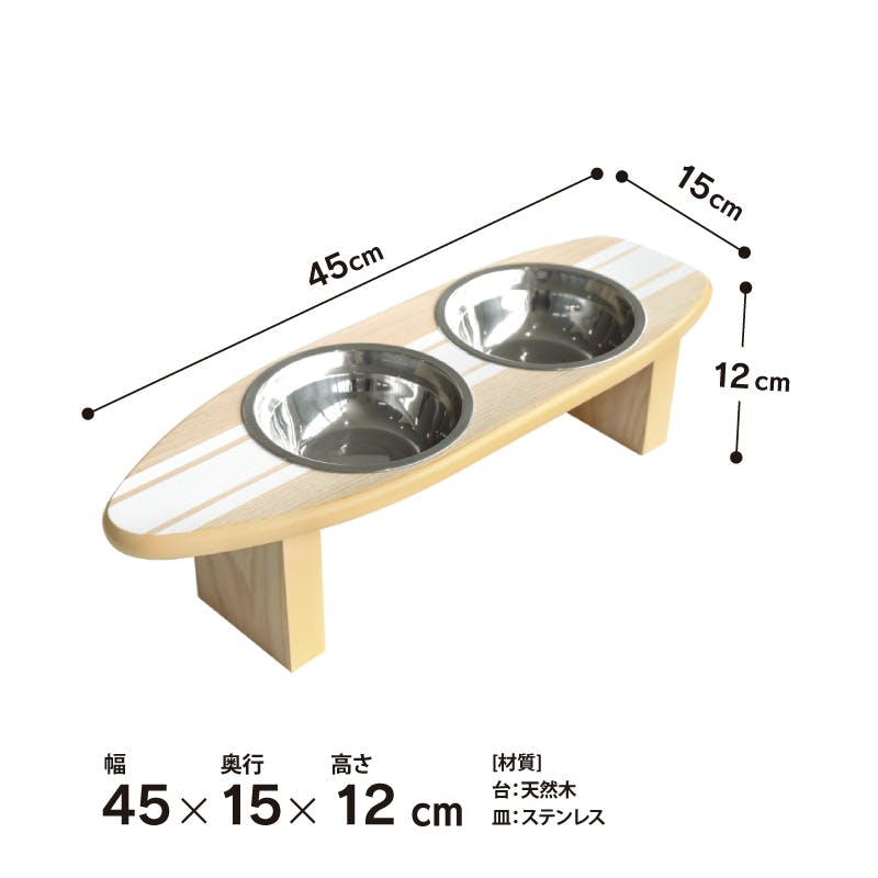 PETTO ペット用 サーフプレート ホワイト ホワイト(WH) エサ皿 フード