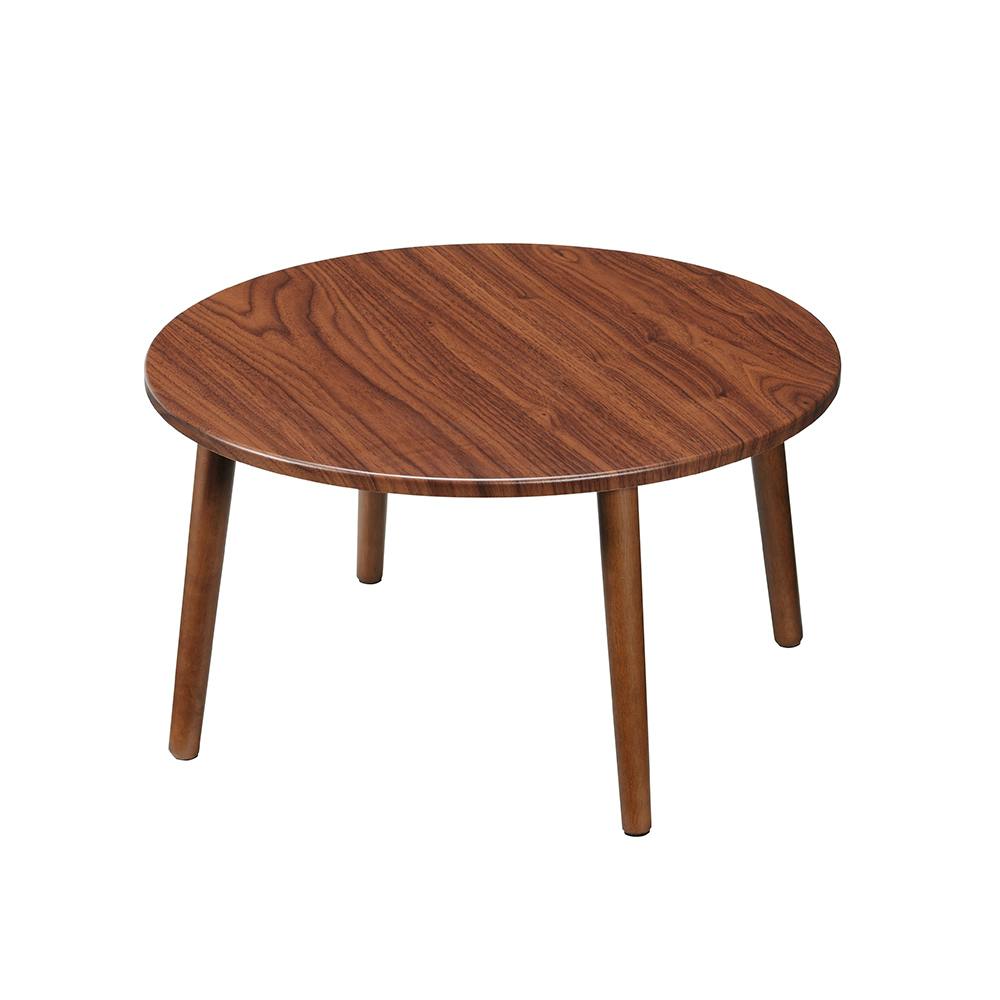 OVITAS ローテーブル 60×60×32cm ブラウン 木目調 ちゃぶ台 おしゃれ