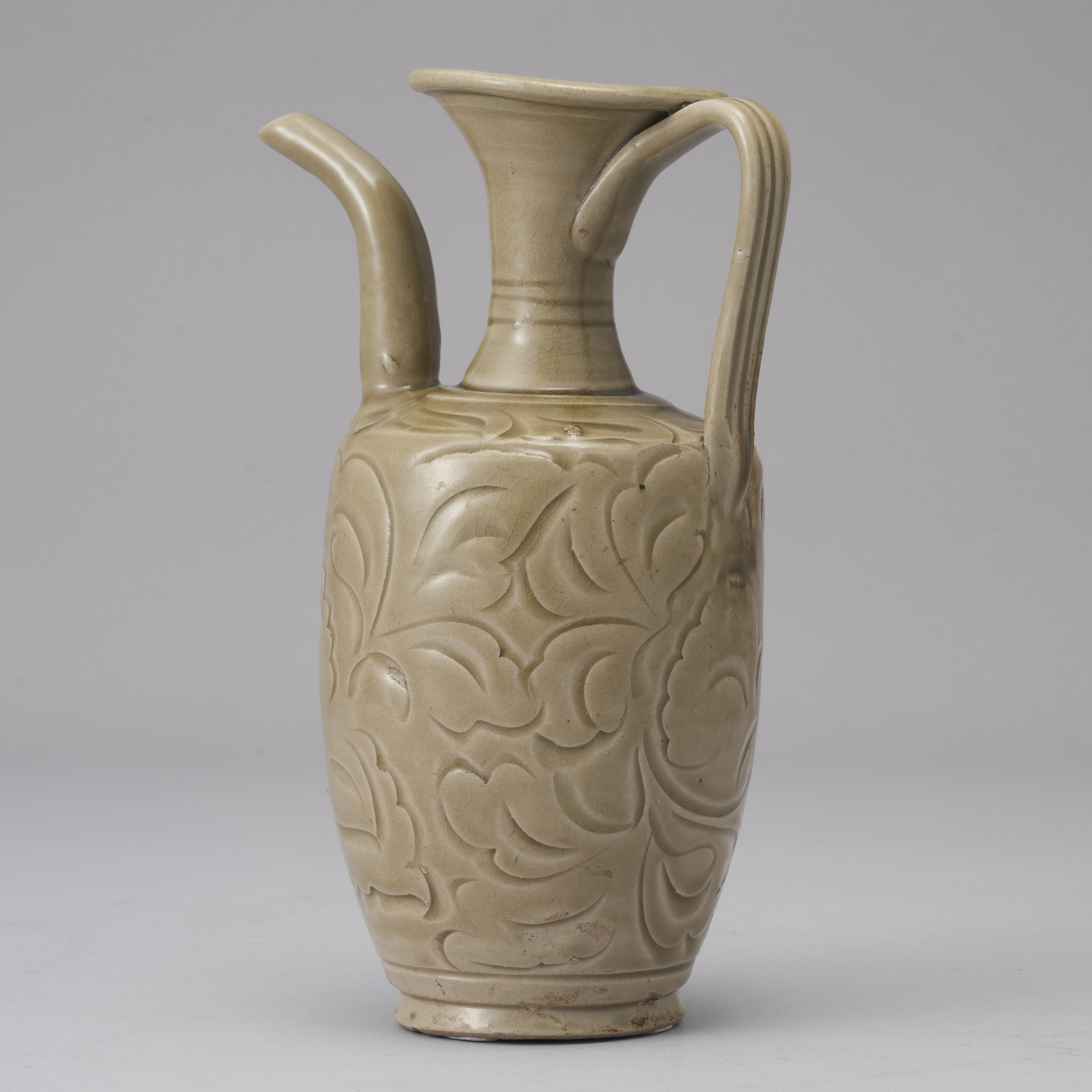 中国古玩 唐物 宋代 越州窯 青磁 鉢 時代物 極上品 初だし品