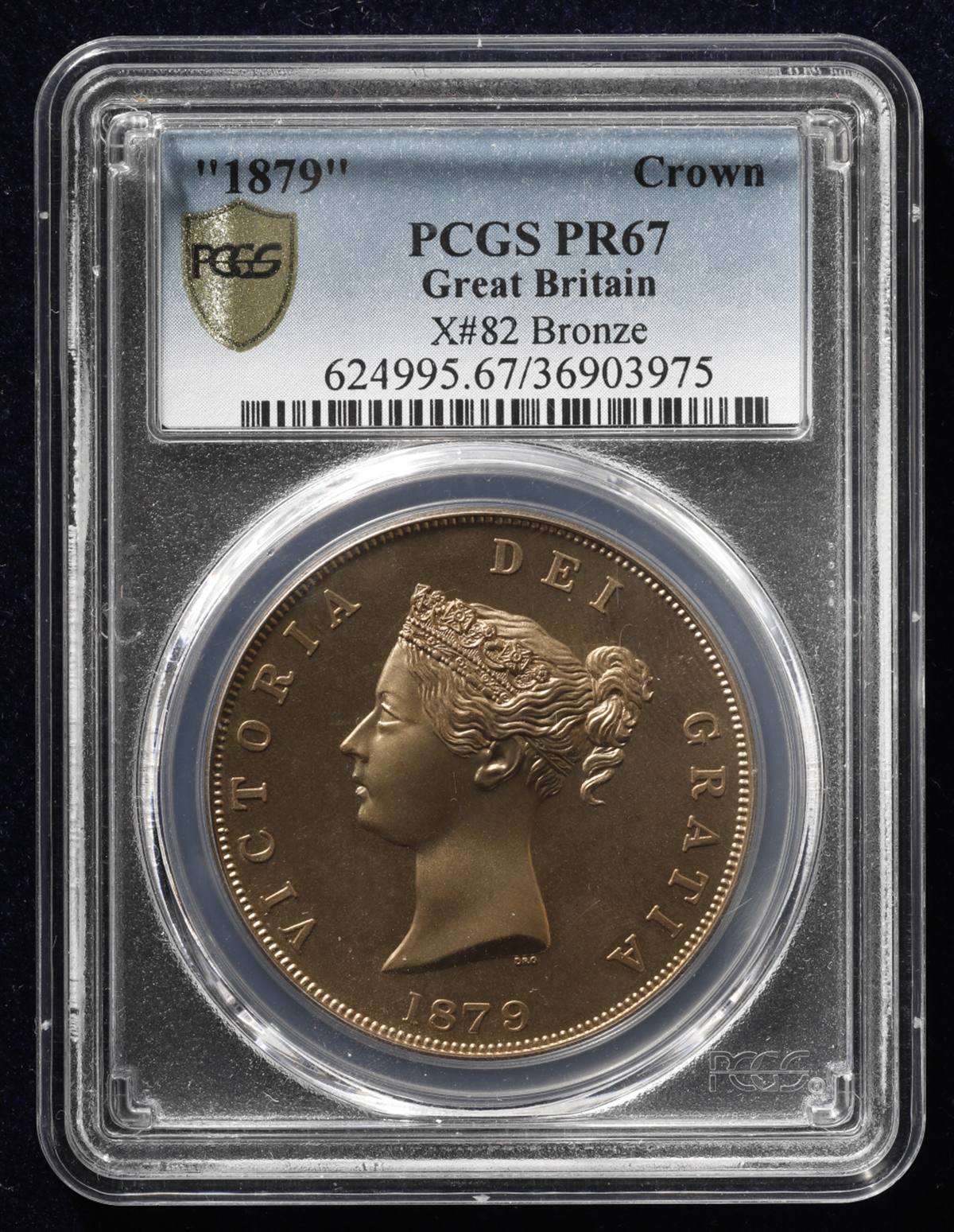 1879 イギリス ヴィクトリア PCGS PR67 INAレトロ クラウン銅貨 1879