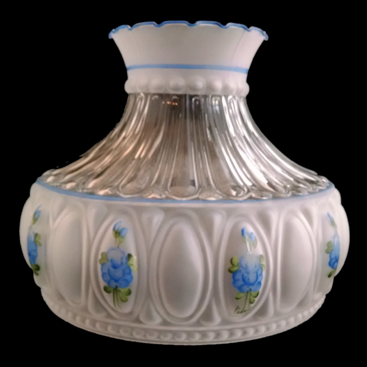 Aladdin Lamp Cobalt Blue Lincoln Drape with M750 Shade & Nickel