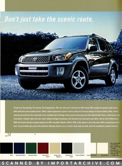 2003 Toyota Full Lineup Brochure - ImportArchive