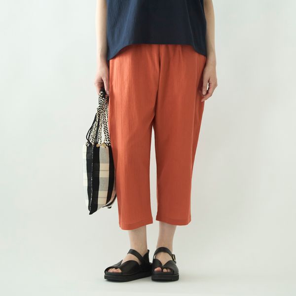 スタイルストアの高島ちぢみ コクーンギャザーパンツ -涼しい、軽い
