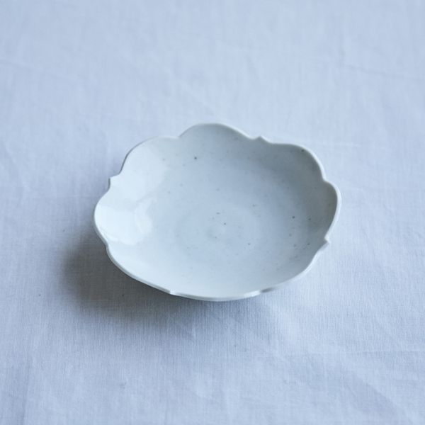 396『白磁 菊皿 小皿』 /骨董品 古美術 古道具 アンティーク 396『白磁