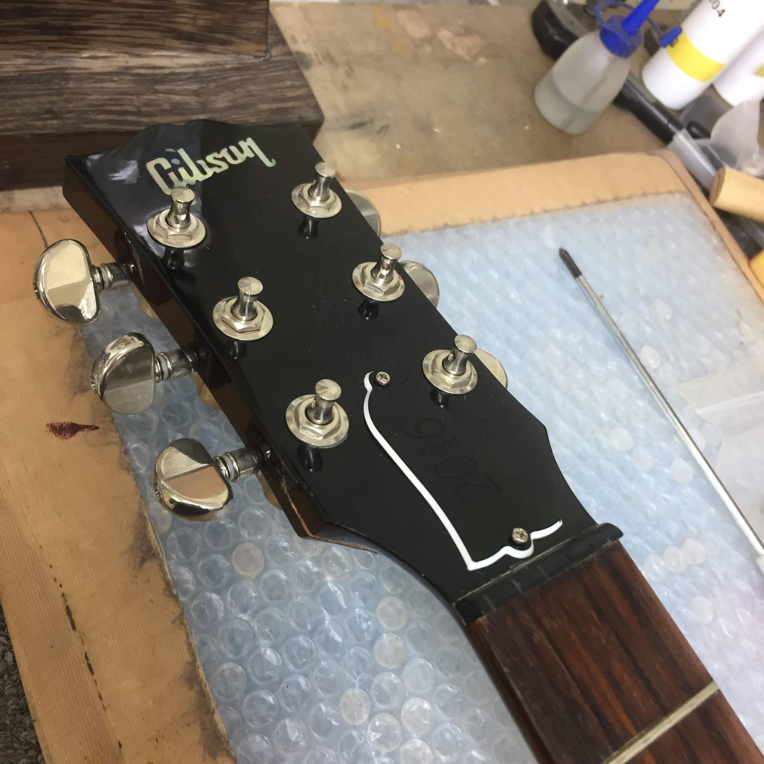 レスポールタイプのネック折れ修理 その2 - ギターリペアブログ｜島村