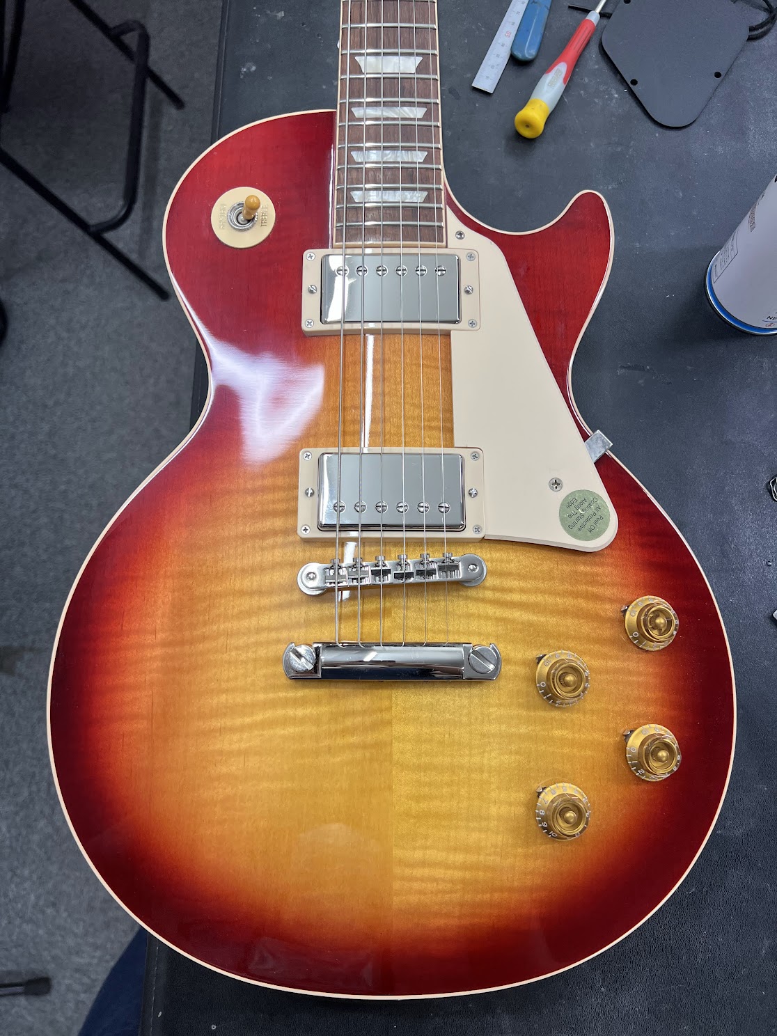 レスポールタイプ エレキギター サンバースト coolz ジャック割れ 傷