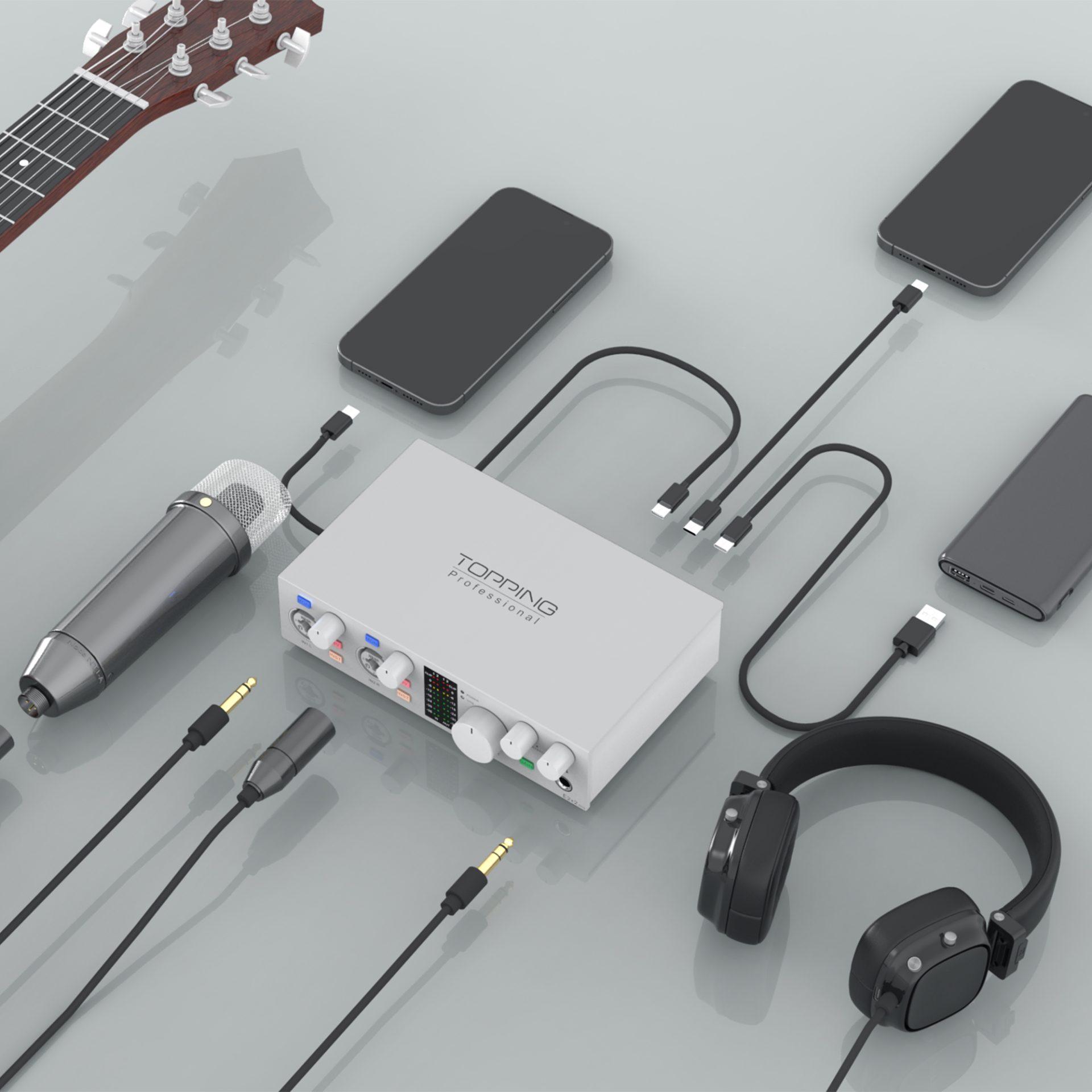 TOPPING E2x2 OTG | OTG対応USBケーブルでスマートフォンやタブレット