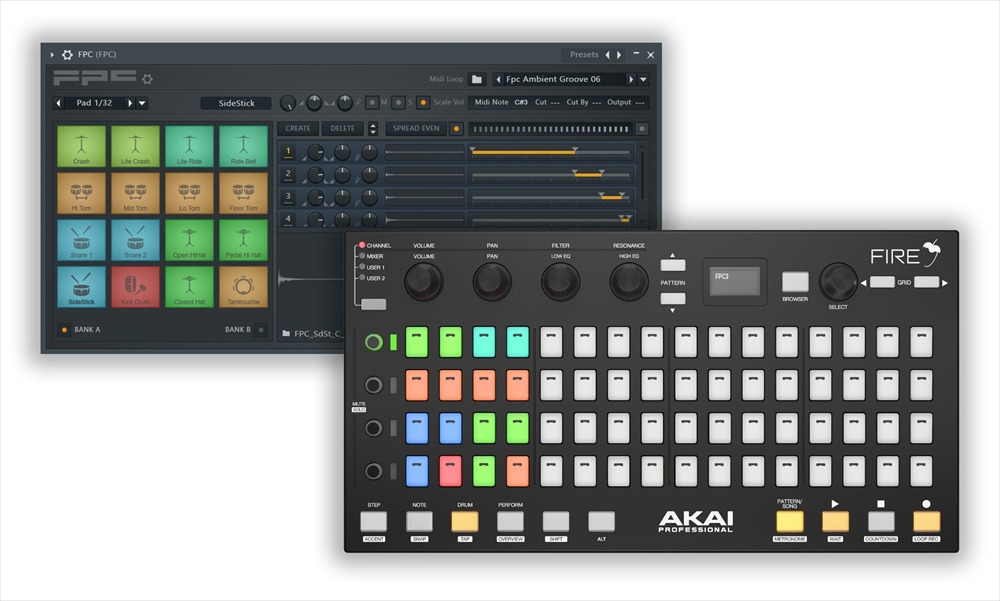 AKAI Fire | FL Studio 専用多機能コントローラー | Digiland