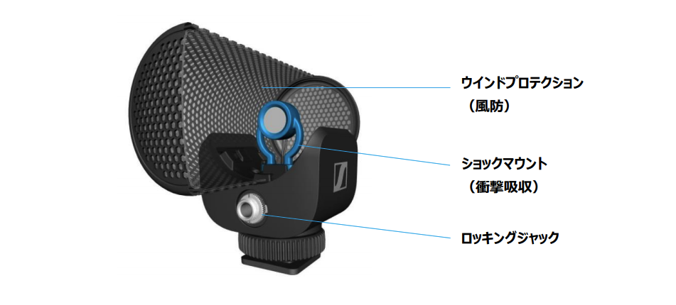 Sennheiser : MKE 200 | Vlogにも最適！風防/衝撃吸収機能を搭載した