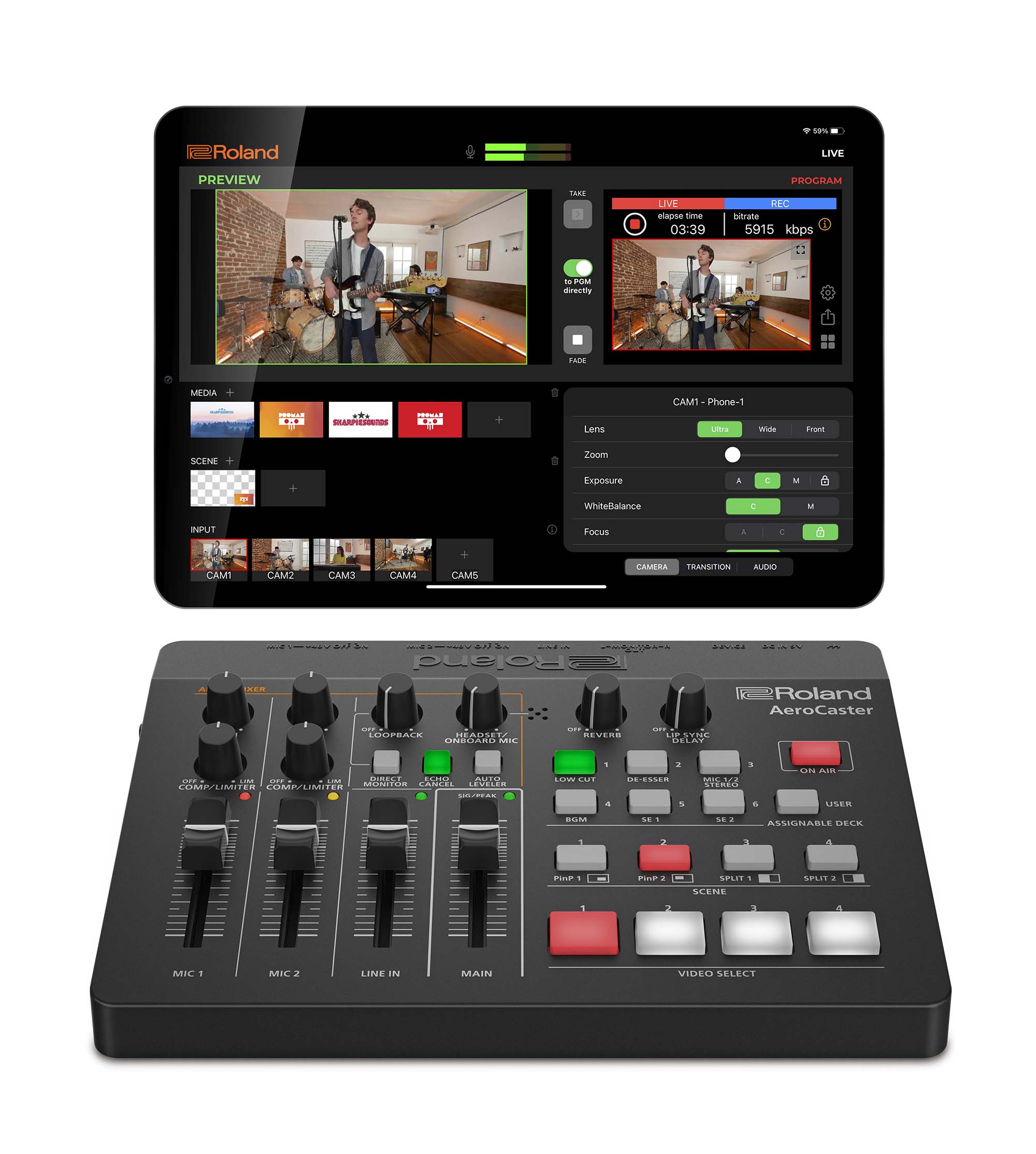 Roland AeroCasterオーディオミキサー