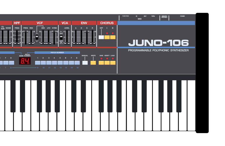 Roland JUNO-106 プログラマブルシンセサイザー Roland ” JUNO-X