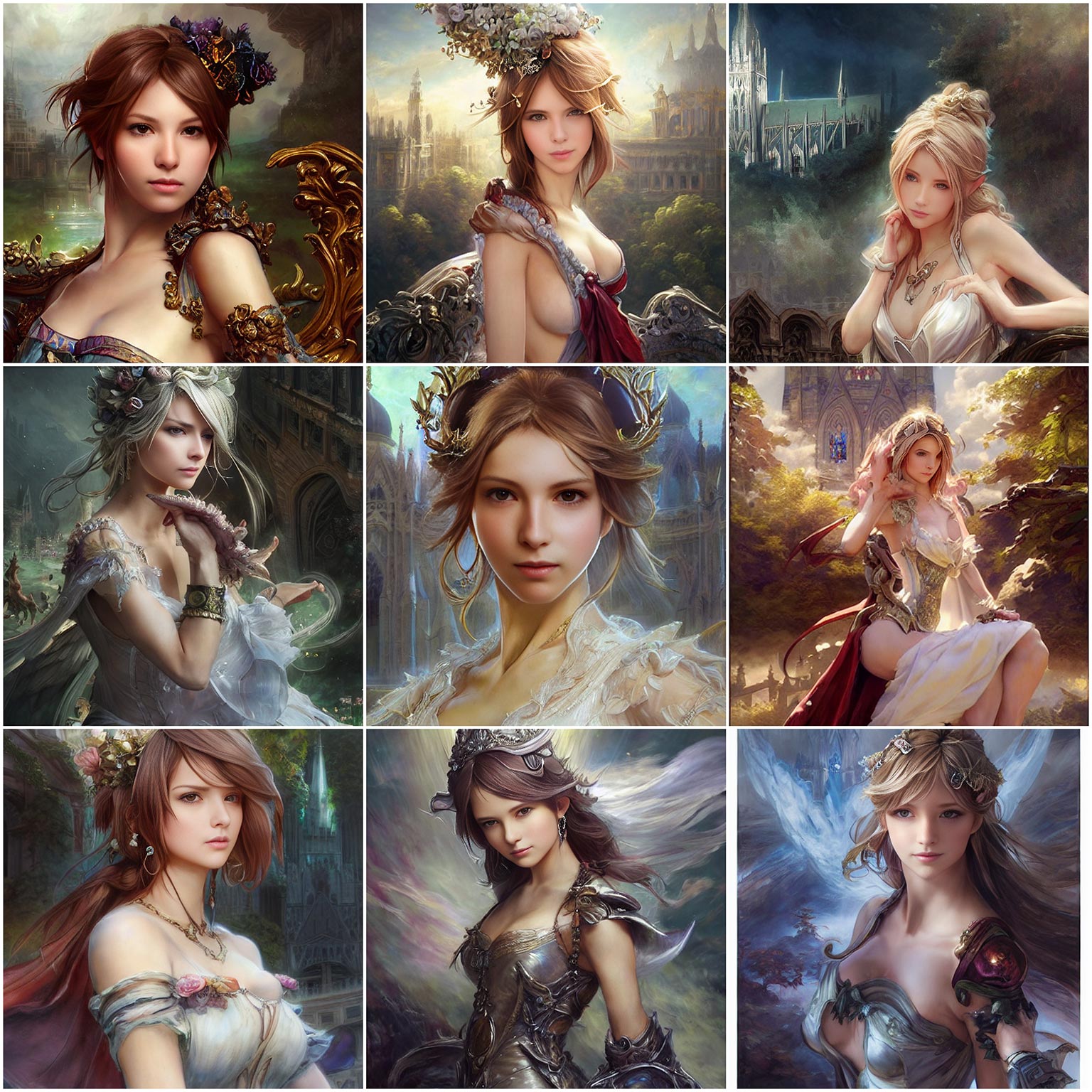 AIアート】幻想的な美女と宮殿 - いぬらぼ