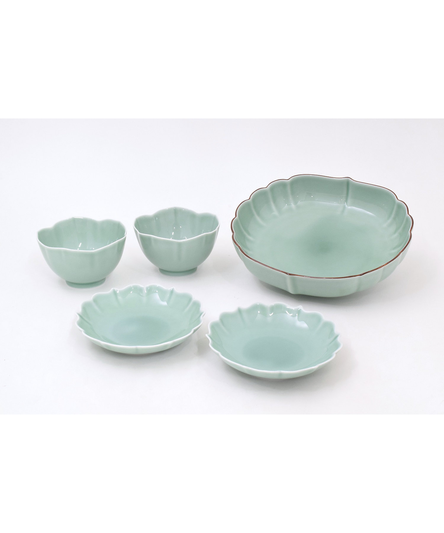 高麗青磁 セット 高麗青磁皆具 如泉窯 茶道具 李連休作 古物 15000円