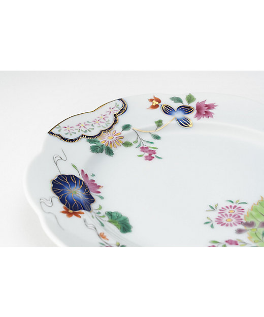 染錦絢爛草花絵 ケーキ皿 | 深川製磁/フカガワセイジ | 三越伊勢丹