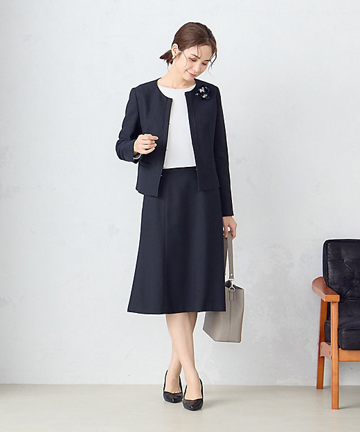 セットアップ対応】ラメツイード ノーカラージャケット