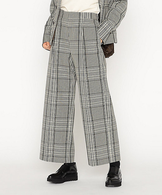 T／Wグレンチェック ワイドパンツ（2822PM15） | BASILE28