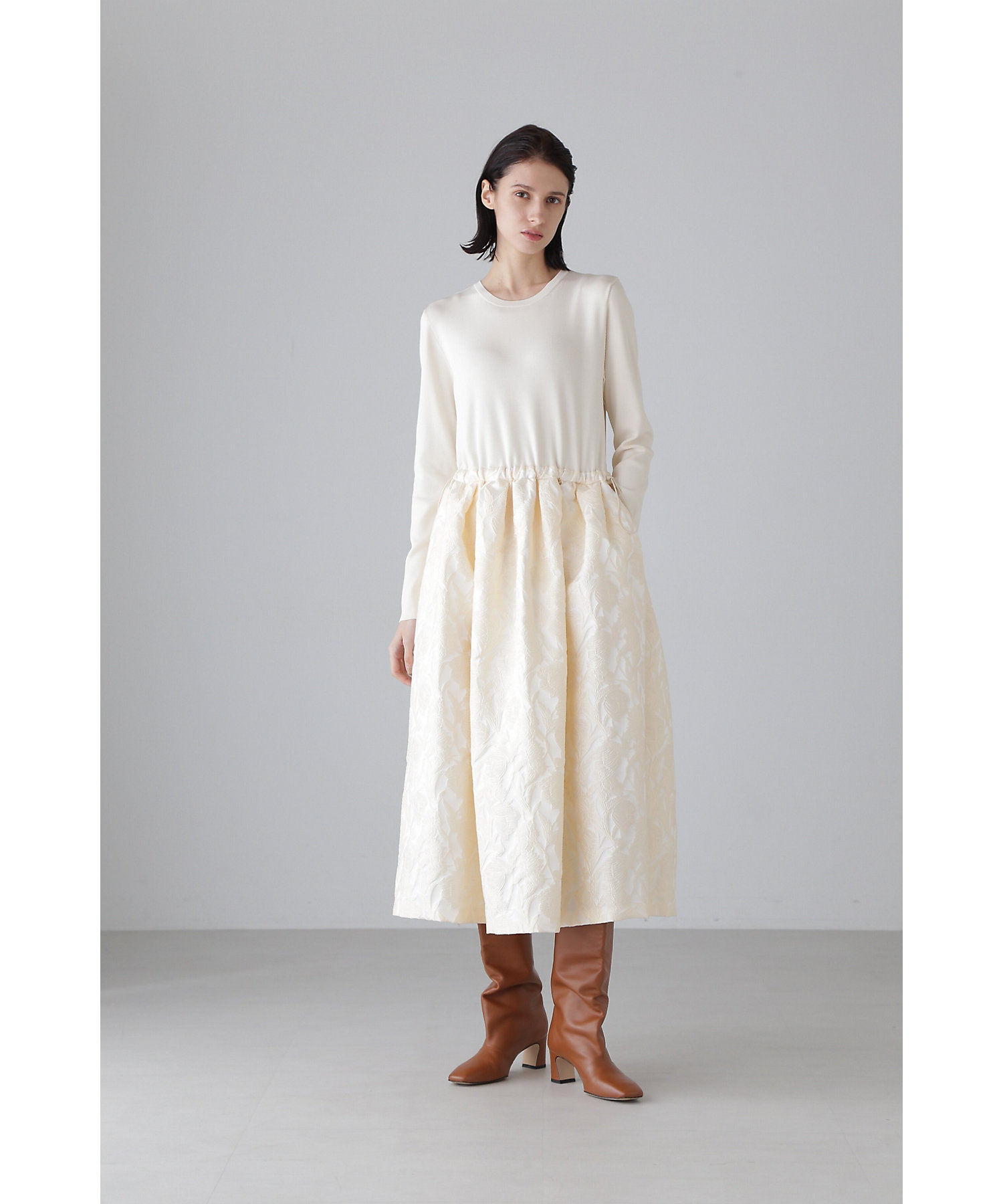 フローラルジャガードワンピース（5314240932） | ADORE