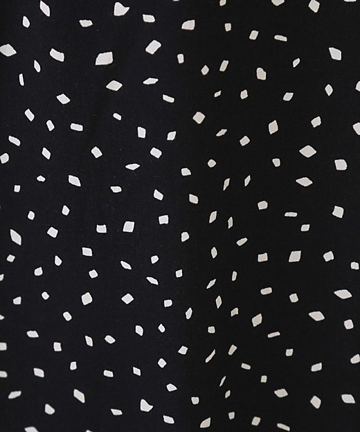 幾何柄プリントイージーワイドパンツ／セットアップ対応【洗える