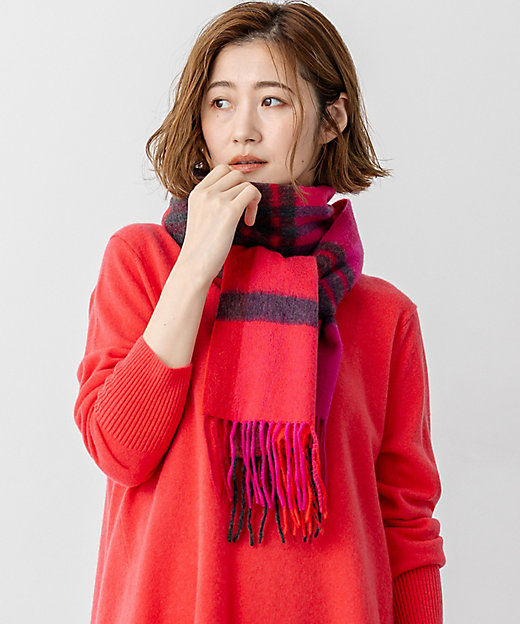 カシミヤ チェック マフラー（AA3DGW0502） | 23区 (Women